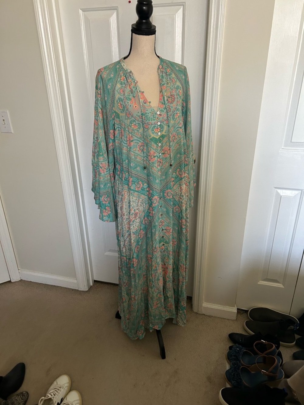 Spell & The Gypsy Collective Farrah Half Moon Gown and/or Maxi Duster Dress - Picture 6 of 12